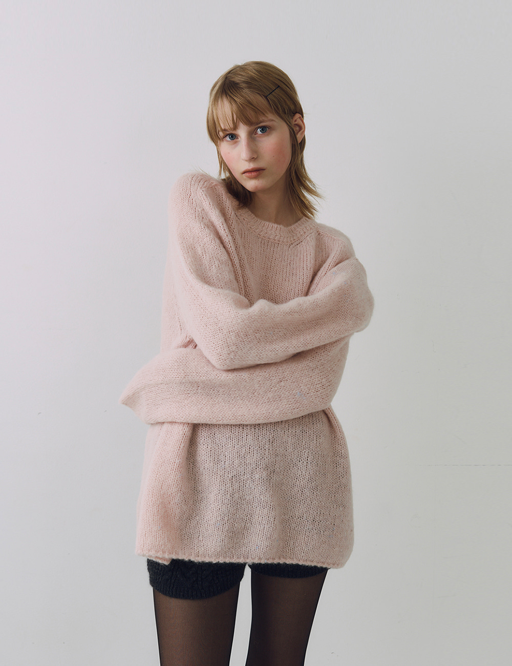 Soft Alpaca Loose fit Pullover (Pink)